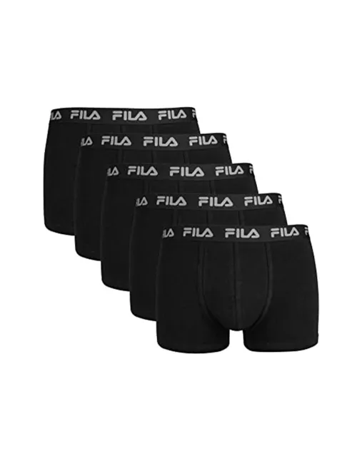 Pack 5 Boxer Fila Negro | Ofertas de pádel